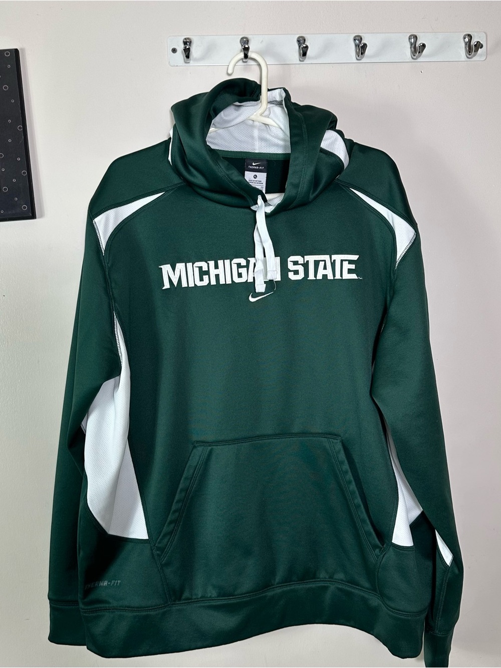 Dark Green and White Michigan State Crewneck Sweatshirt